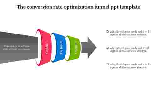 funnel ppt template-The conversion rate optimization funnel ppt template